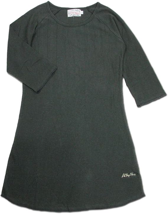 Amazon アホープヘンプ A Hope Hemp Raglan 3 4 Women S One Piece ヘンプコットンラグラン7分袖t ワンピース Old Blackie ワンピース チュニック 通販