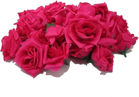 Amazon ノーブランド品 結婚式 二次会 イベント等に バラの 造花 8cm 花のみ 50コ ローズレッド 造花 オンライン通販