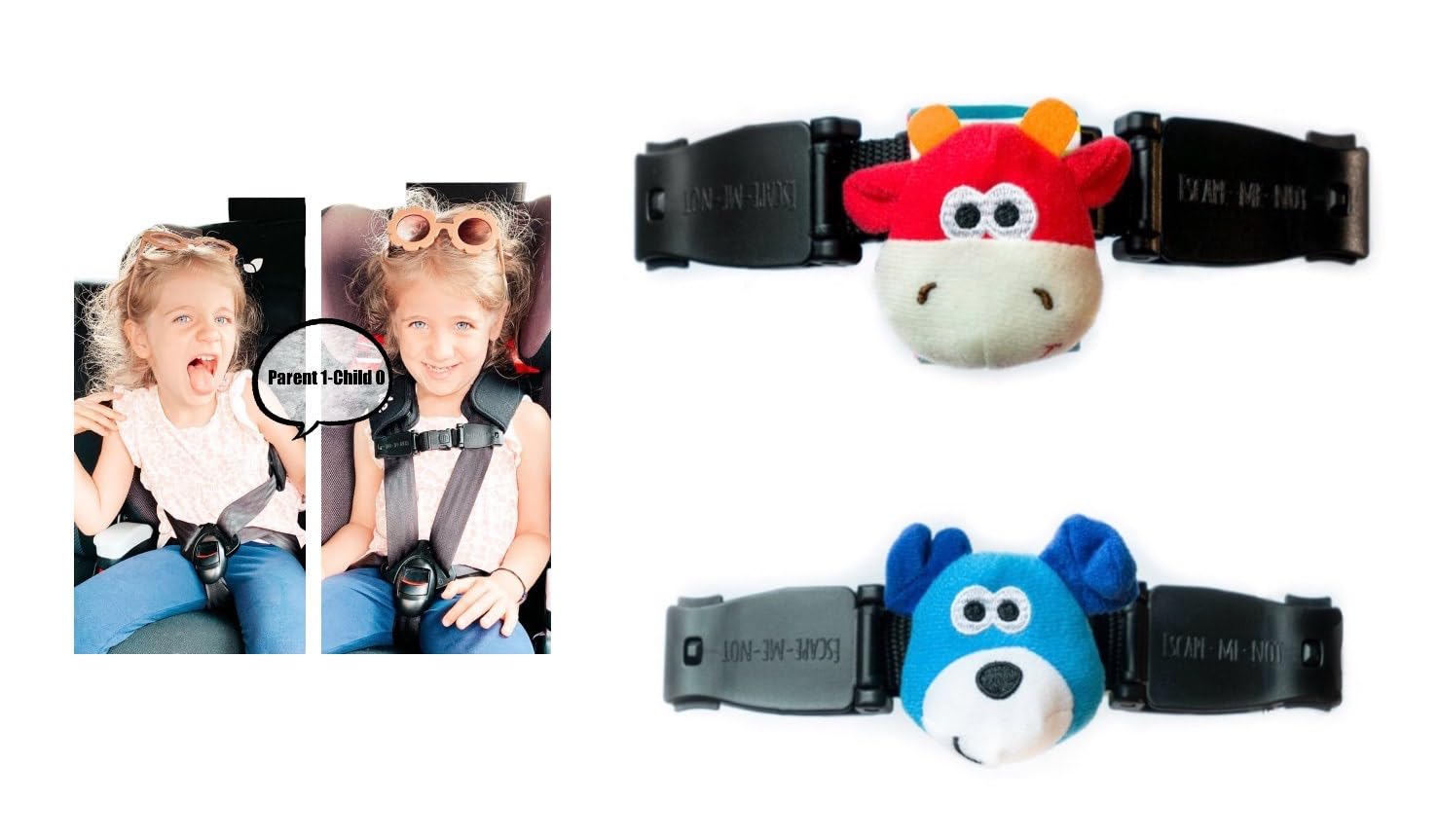 Twin Pack Anti-Escape Chest Clip No Thread Required