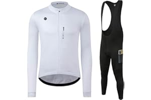 GCRFL Winter Cycling Kit Men's Cycling Jersey Set Long Sleeves Jersey Bike Pants Cycling Clothing Softshell Windbreaker