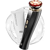 INIA 3-in-1 Red Light Therapy for Face and Neck Beauty Device for Puffiness & Skin Firming Skincare Tool (Black)