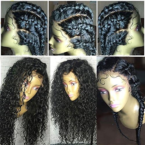 Rishang Hair Water Wave Silk Top Glueless Full Lace Human Hair Wigs for Black Women Virgin Silk Base Full Lace Front Wig 130% Density Lace Frontal Wig (20 inch silk top full lace wig,130 density)