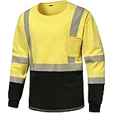 DPSAFETY FR Shirt 6 oz Hi Vis Fire Resistant Flame Resistant Shirts for Men,Welding Shirt Cotton CAT2 Long-Sleeved Shirts