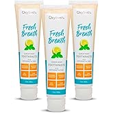 Oxyfresh Maximum Fresh Breath Lemon Mint Toothpaste - Clean Teeth & Fresh Breath - Natural Essential Oils & Natural Xylitol to Help Fight Tartar - SLS & Fluoride Free - 5 oz (Pack of 3)
