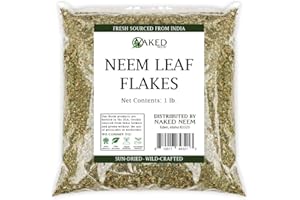 ZATURAL 100% Pure Neem Leaf - Powder or Flakes - 100% Pure - Shade dried (Leaf Flakes) 1 Pound