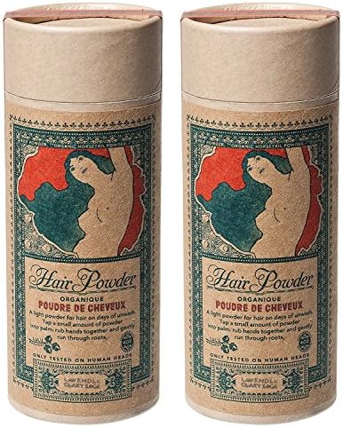 Lulu Organics Lavender + Clary Sage Hair Powder (Pack of 2) with Certified Organic Corn Starch, White Clay, Horsetail Powder and Essential Oils, Vegan and Cruelty-free, Talc and Gluten Free, 4 oz.