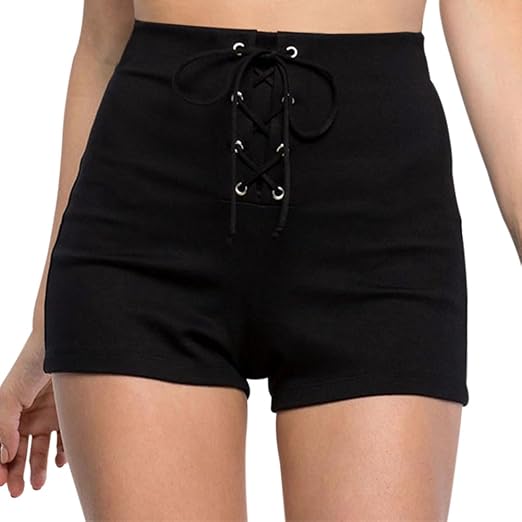 iBaste Shorts Damen Kurz Hose Pants Mini Hotpants Strandhose Sommerhosen für Damen