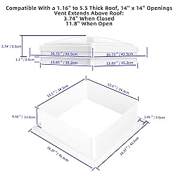 Starvent RV Roof Vent Fan 6-Speed-Reversible White
