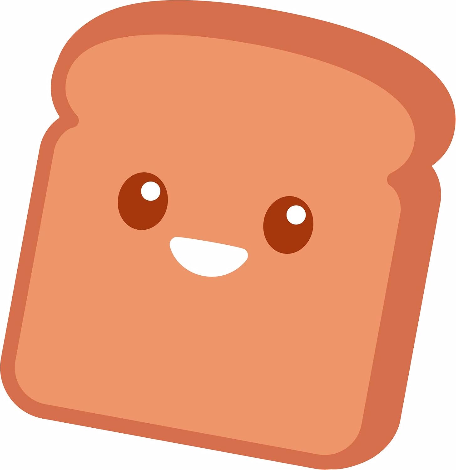 amazon com cute sweet simple slice of bread kawaii emoji cartoon art vinyl sticker 2 tall wheat bread automotive cute sweet simple slice of bread kawaii emoji cartoon art vinyl sticker 2 tall wheat bread