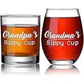 Ymzkpoa Funny Grandparents Wine Glass Gifts for Women,Men,New Grandparent,Grandma Wine Glass Gifts,Grandpa Whiskey Gift,Ideal Birthday Christmas Gift for Grandmother Grandfarther-18