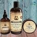 Sunny Isle JBCO 2-N-1 Hair & Beard Wash Formulated for Men 12oz with Beard Oil and Pomade 4oz Set