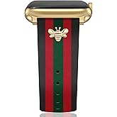 MOINSPIRE Designer Leather Bands with Charms Compatible with Apple Watch 38mm 40mm 41mm 42mm(S11/10) 44mm 45mm 46mm 49mm Women Men Strap for iWatch Series 11/10/9/8/7/6/5/4/3/2/1 SE 1/2/3 Ultra 1/2/3