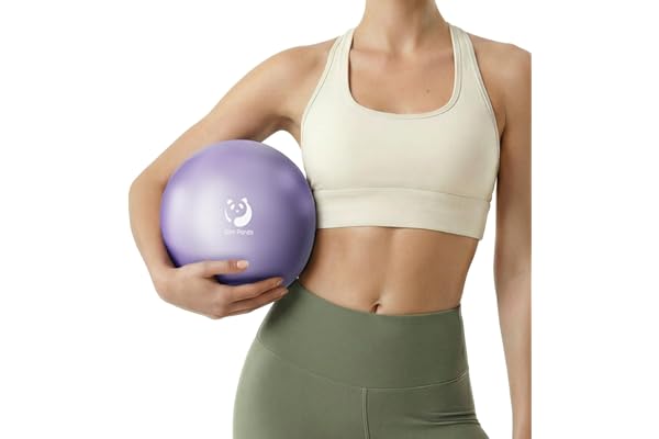 Slim Panda Pilates Ball,9 Inch Small Exercise Ball, Therapy Ball, Core Ball, Mini Yoga Ball for Pilates, Balance, Stability,