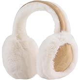 Zsedrut Winter Women Earmuff Foldable Ear Warmer Fluffy Ear Cover Warm Outdoor
