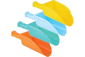 Madzee 8 Inch Beach Sand Shovel 4 Pack - Heavy Duty Spade Shovels for Kids – Summer Outdoor Digging Sandbox Sand Toys for Toddlers