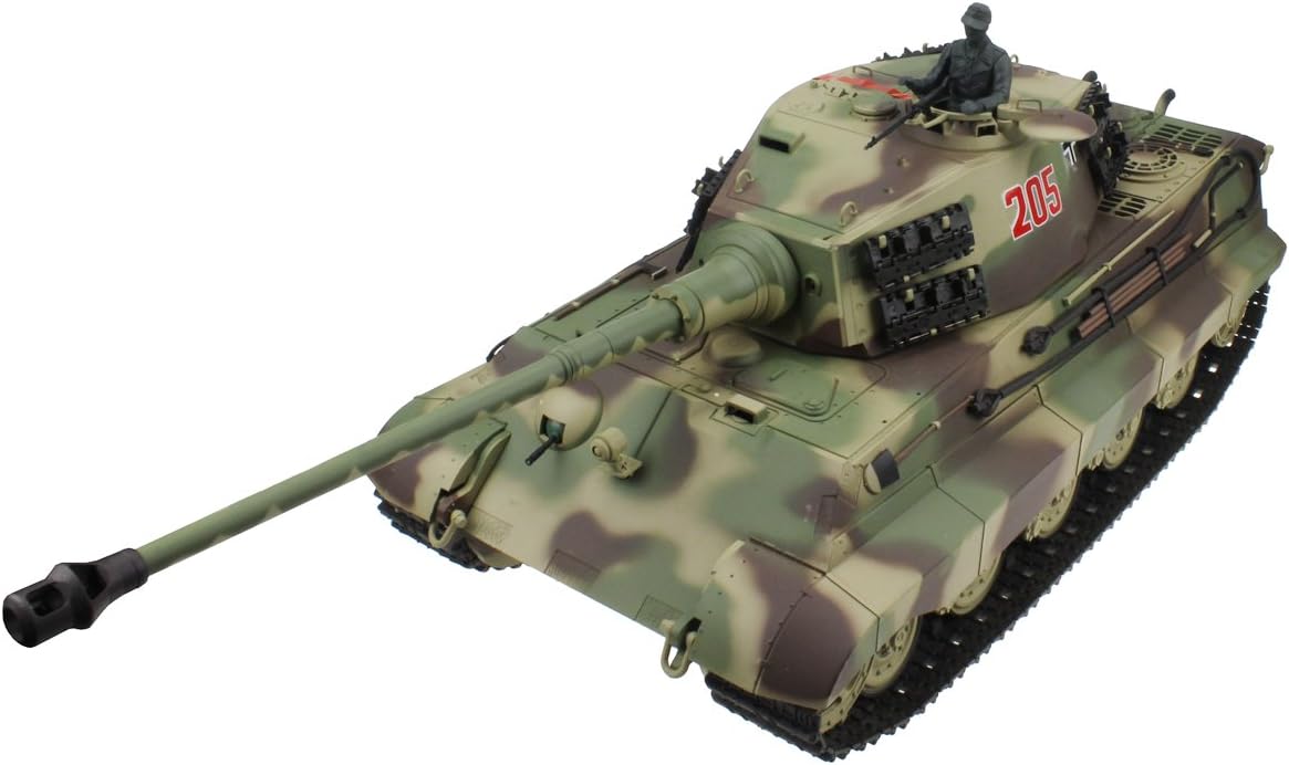 Hugine 2.4Ghz 1/16 Emulational German King Tiger RC Main Battle Tank With Smoke and Sound Effect