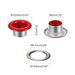 HARFINGTON 200 Set Color Round Grommets 6mm