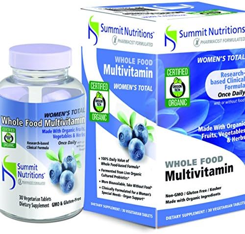 Summit Nutritions Organic Once A Daily Multi Vitamins and Mineral Women's Total Organ Support, 30 Count