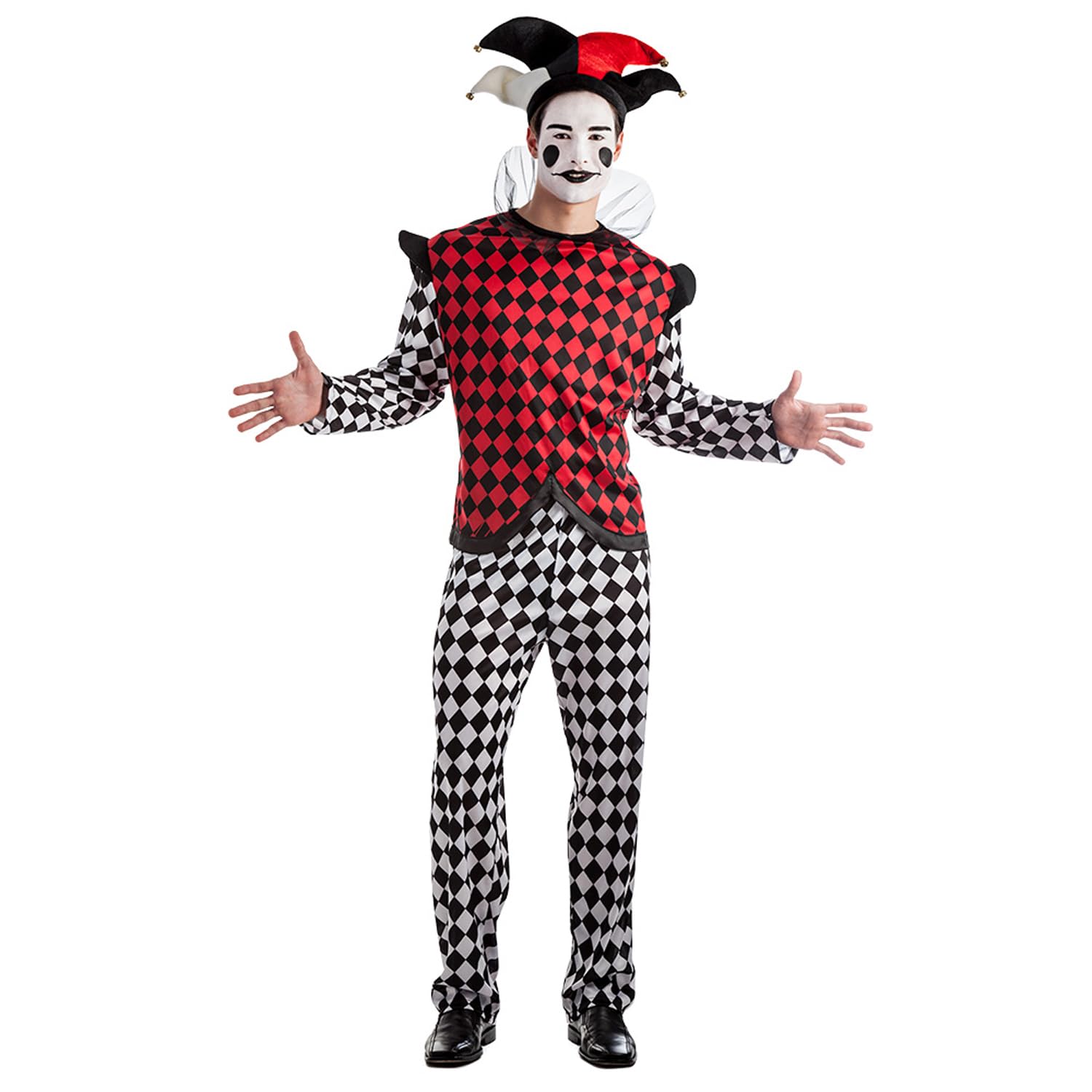 Boland 84063 Teenager Costume Harlequin, Multicoloured, 14-16 años