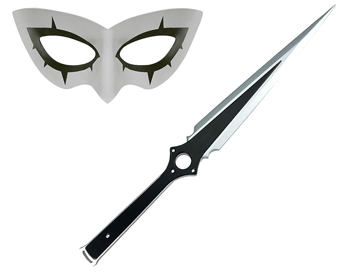 P5 Joker Knife Prop with Mask Persona 5 Resin Halloween Mask Cosplay