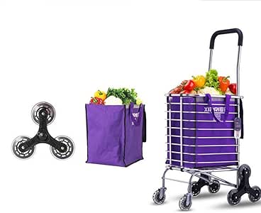 ZWW Carro de la compra plegable Supermercado Ligero Mejorado Carrito de