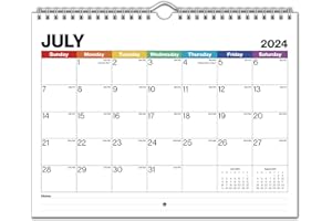 Dunwell Wall Calendar 2024-2025, (8.5x11, Colorful) Use Now to December 2025, Small Monthly Desk Calendar or Hanging Calendar, Office Calendar 2024-25