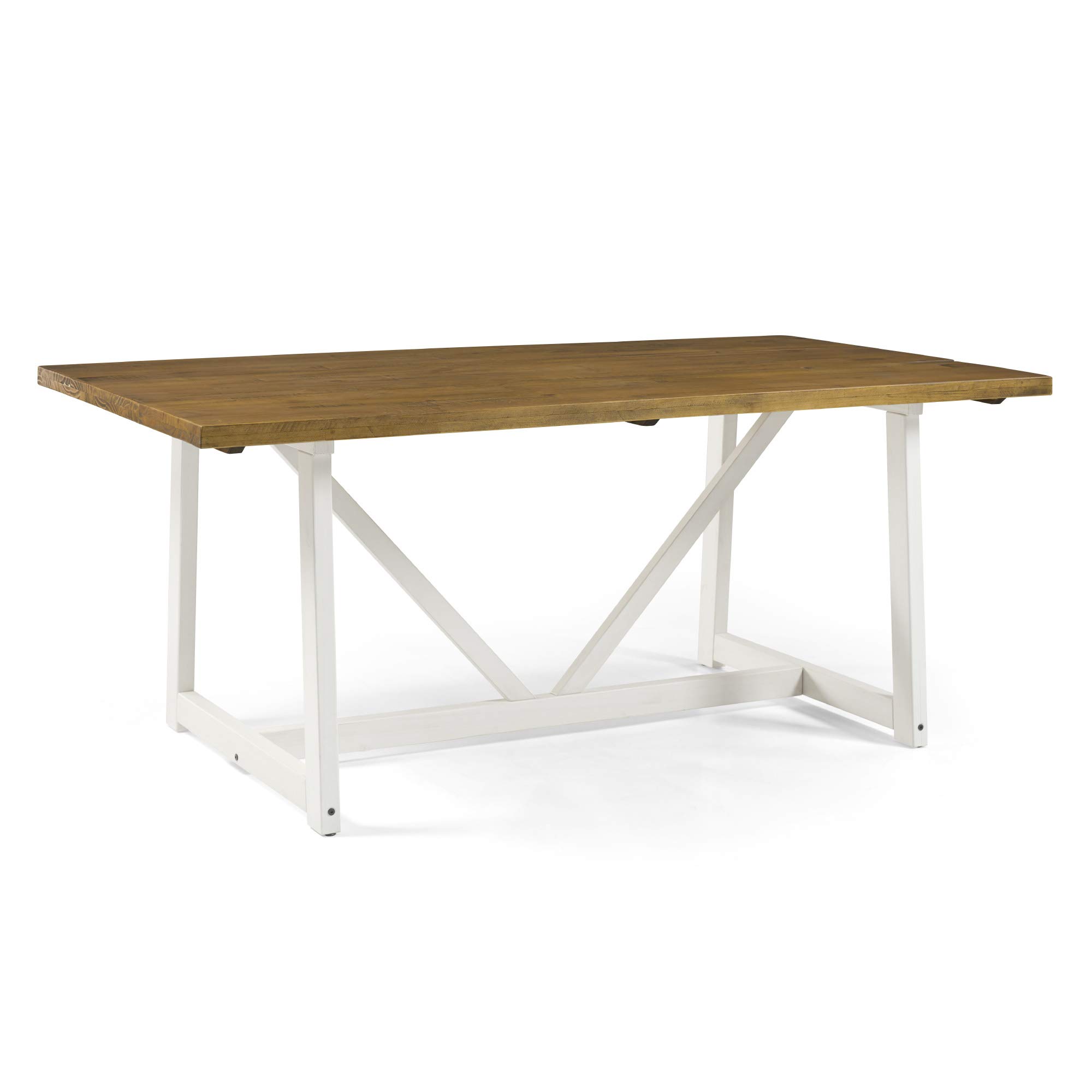 Walker Edison Modern Farmhouse Dining Table Wood Small Dining Room ...
