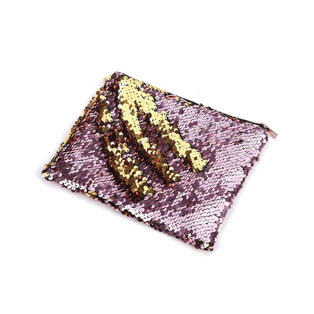 NIXNUT Sequin Pencil Case Pen Bag Holder Large Capacity with Glitters Office Organizer Storage Makeup Bag for Students Girls