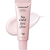 medicube No Cast Just Glow Collagen Sunscreen | SPF 50 Broad Spectrum Face Sunscreen | Lightweight, Non-Sticky, Hydrating Formula | Peptide, Cica for Soothing & Glow | Korean Skincare