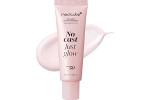 medicube No Cast Just Glow Collagen Sunscreen | SPF 50 Broad Spectrum Face Sunscreen | Lightweight, Non-Sticky, Hydrating Formula | Peptide, Cica for Soothing & Glow | Stocking Stuffers for Women
