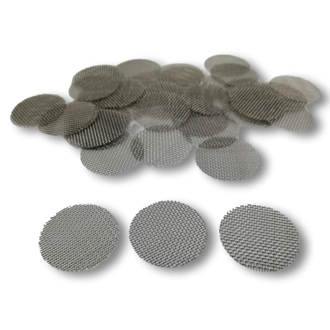 EKNA Inset Screens – 25 x Steel Screens Coarse – Pipe Sieve 20 mm – Sieve Stainless – Vaporiser Sieve – Pipe Sieves (Pack of 25)