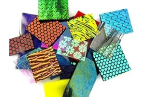 Devardi Glass Handmade 4+ oz COE 90 Dichroic & Fancy Sheet Mix - Fusible