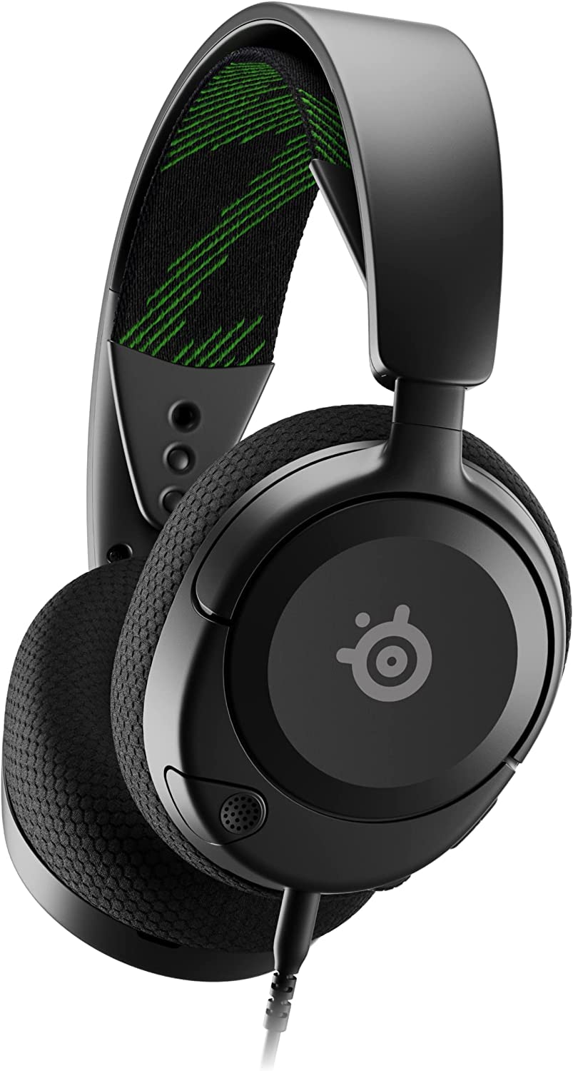 SteelSeries Arctis Nova 1X For Xbox - Multi-System Gaming Headset — Hi-Fi Drivers — 360° Spatial Audio — AirWeave Memory Foam Ear Cushions — Lightweight — Xbox, PC, PS5, PS4, Switch (Renewed)