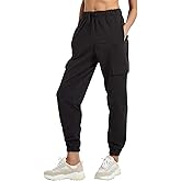 PULI Women's Loose Cargo Sweatpants Pockets Sporty Gym Athletic Fit Jogger Pants Yoga Lounge Trousers