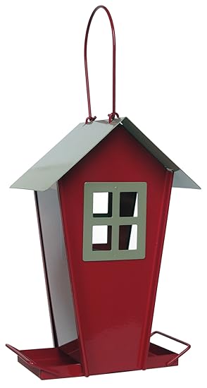 Supa Contemporary House Shaped Wild Bird Seed Feeder Assorted