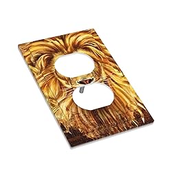 African Lion 1 Gang Duplex Outlet Covers Light