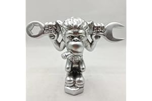 Hood Ornament,Car Front Cover Chrome Hood Ornament,Unique Monkey Mechanical Ornament，Sticker Badge Bonnet Car Decoration Styl