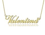 Valentina Heart Name Necklace 18k Gold Plated