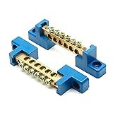 Bonsicoky 2Pcs Ground Bus Bar Terminal