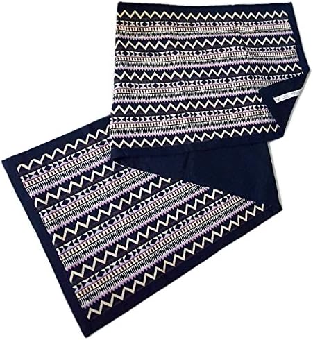 Tamarind Bay Luxury Table Runner with Black Border and Back (Tribal)