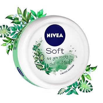 NIVEA Soft, Light Moisturising Cream, Chilled Mint, 100ml