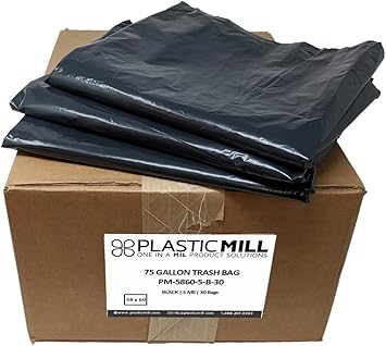 PlasticMill 75 Gallon Contractor Bags 