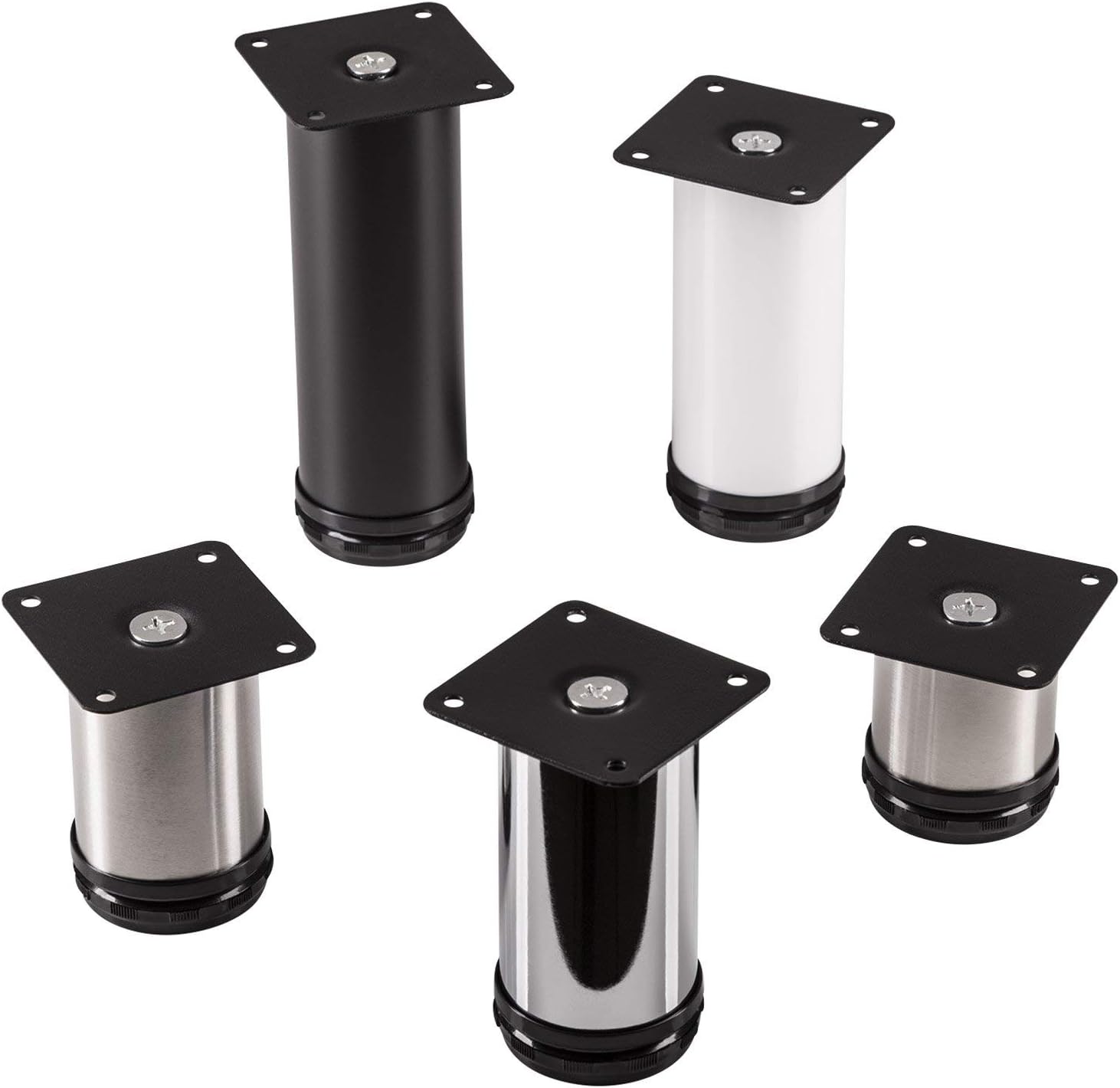 Set of 4 x SOTECH® Furniture Foot Jimmy White Ø 50 mm/Height 80 mm