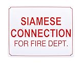 RAVEN TJHO#9 Fire Safety Sign Siamese Connection