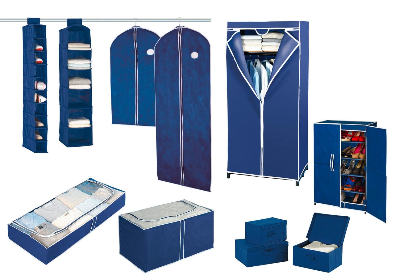 Wenko 4380631100 Jumbobox Air, Plastic PP nonwoven, 91 x 48 x 53 cm, Blue