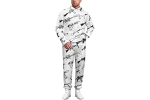 Guns Men's Tracksuit 2 Piece Hoodies Jogging Sweatshirts Casual Thletic Suits