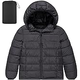 Lovekider Boys Winter Coat 4-16 Years Lightweight Puffer Jacket Kids Hooded Packable Down-alternative Outerwear