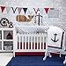 Pam Grace Creations 6 Piece Anchors Away Crib Set, Blue/Red