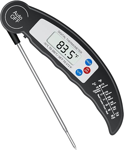 Flintronic Digital Instant Read Meat Thermometer, °F/°C, Auto On/Off
