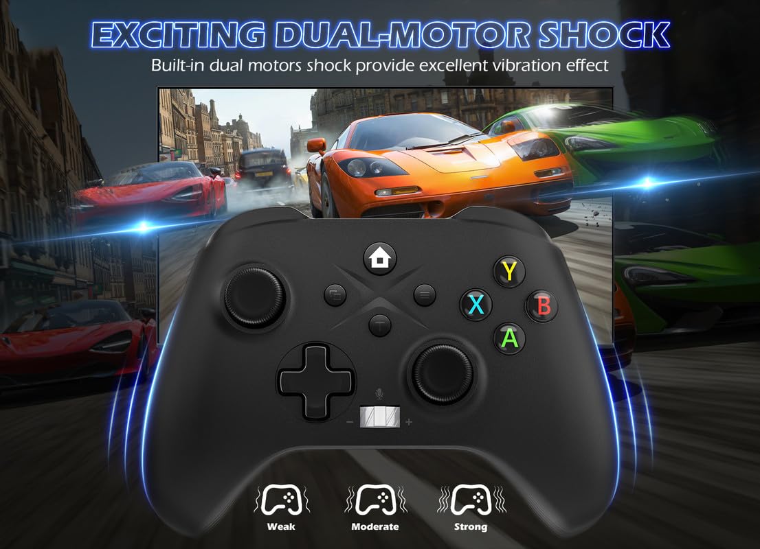 Gamrombo 2 Pack Wireless for Xbox Controller Series X|S, One & Windows 10/11, PC Steam Games, Built-in Audio Jack & Volume Button/Turbo/Macro/Dual Vibration, with 2.4GHz Adapter - Need to upgrade